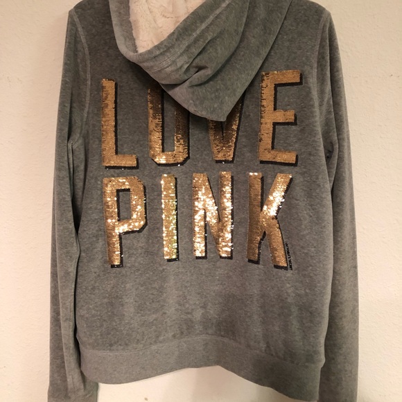 PINK Victoria's Secret Tops - Victoria’s Secret PINK zip-up Hoodie